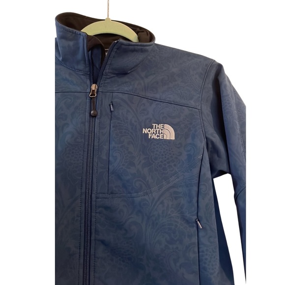 The North Face TNF Blue Patterned Apex Bionic Softshell Jacket - Picture 6 of 7